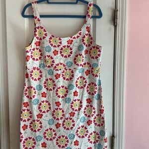 Sun Dress 100% cotton fresh produce . Hearts and flowers summer colors XLG